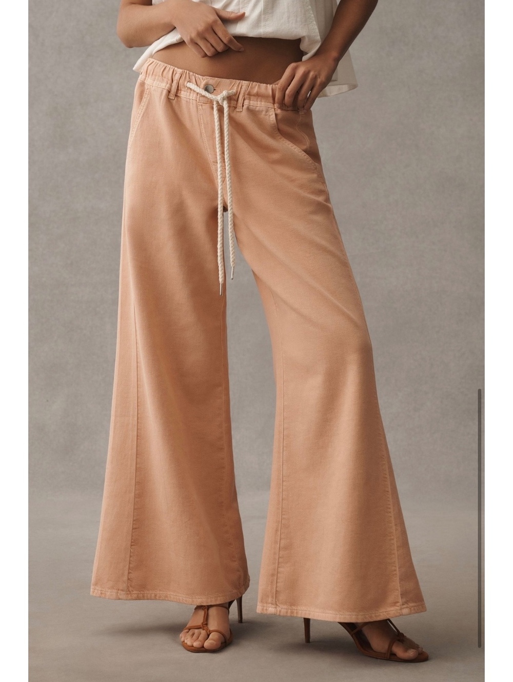 The Adi Mid-rise relaxed flare pants